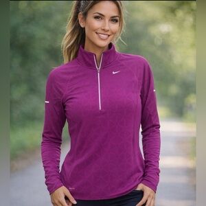NIKE Fushia Half Zip Pullover